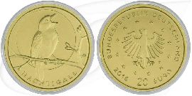 BRD 20 Euro 2016 D st/OVP Gold Heimische Vögel - Die Nachtigall