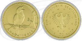 BRD 20 Euro 2016 J st/OVP Gold Heimische Vögel - Die Nachtigall