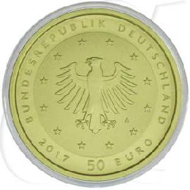 BRD 50 Euro 2017 A st/OVP Gold 500 Jahre Reformation - Lutherrose