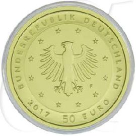 BRD 50 Euro 2017 F st Gold 500 Jahre Reformation - Lutherrose ohne Kassette