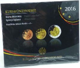 BRD Kursmünzensatz 2016 A PP (Spgl) OVP zu nominell 5,88 Euro