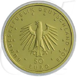 Deutschland 50 Euro 2018 F Kontrabass Gold 7,778 gr. Münzen-Wertseite