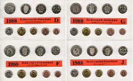 Deutschland Kursmünzensatz 1988 OVP