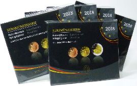 BRD Kursmünzensatz 2018 ADFGJ komplett Spiegelglanz (PP) OVP Blister