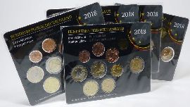 BRD Kursmünzensatz 2018 ADFGJ komplett stempelglanz OVP Blister