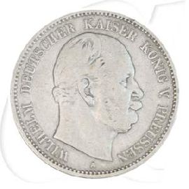 Deutschland Preussen 2 Mark 1876 A s-ss Wilhelm I.