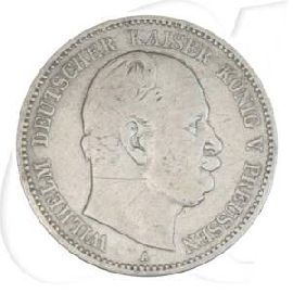 Deutschland Preussen 2 Mark 1876 A s Wilhelm I.