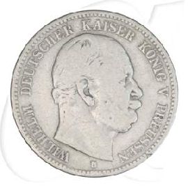 Deutsches Kaiserreich - Preussen 2 Mark 1876 B s Kaiser Wilhelm I. Münzen-Bildseite