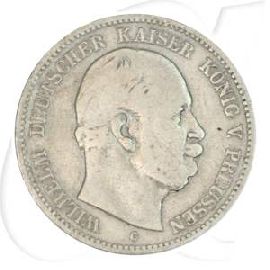 Deutsches Kaiserreich - Preussen 2 Mark 1876 C s Kaiser Wilhelm I. Münzen-Bildseite