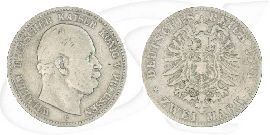 Deutsches Kaiserreich - Preussen 2 Mark 1876 C s Kaiser Wilhelm I. Münze Vorderseite und Rückseite zusammen