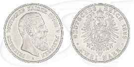 Deutsches Kaiserreich - Preussen 2 Mark 1888 A vz Henkelspur Friedrich III. Münze Vorderseite und Rückseite zusammen