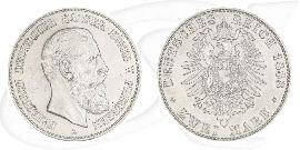 Deutsches Kaiserreich - Preussen 2 Mark 1888 A vz Friedrich III. Münze Vorderseite und Rückseite zusammen