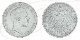Deutsches Kaiserreich - Preussen 2 Mark 1902 A ss Kaiser Wilhelm II. Münze Vorderseite und Rückseite zusammen
