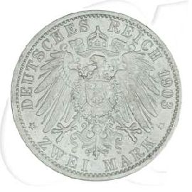 Deutschland Preussen 2 Mark 1903 ss Wilhelm II.
