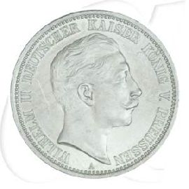 Deutsches Kaiserreich - Preussen 2 Mark 1905 A vz-st Kaiser Wilhelm II. Münzen-Bildseite