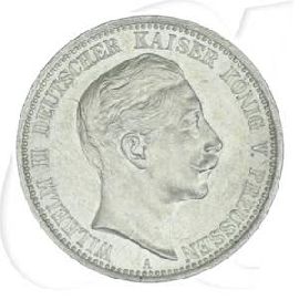 Deutsches Kaiserreich - Preussen 2 Mark 1907 A vz Kaiser Wilhelm II. Münzen-Bildseite
