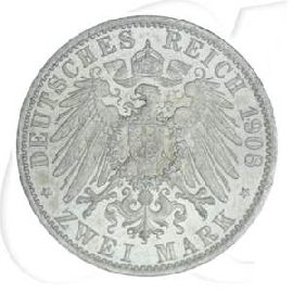 Deutsches Kaiserreich - Preussen 2 Mark 1908 A vz Kaiser Wilhelm II. Münzen-Wertseite