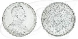 Deutsches Kaiserreich - Preussen 2 Mark 1913 A vz Wilhelm II. 25. Reg.-Jub. Münze Vorderseite und Rückseite zusammen
