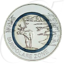 Deutschland Subpolare 2020 5 Euro Zone türkis Münzen-Bildseite
