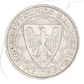 Weimarer Republik 3 Mark 1927 A vz+ 100 Jahre Bremerhaven