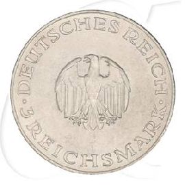 Weimarer Republik 3 Mark 1929 A vz+ Gotthold Ephraim Lessing