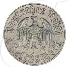 Drittes Reich 2 RM 1933 A ss 450. Geburtstag Martin Luther