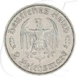 Deutschland Drittes Reich 2 RM 1934 F ss Friedrich von Schiller