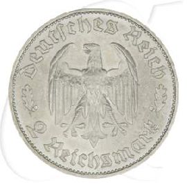 Deutschland Drittes Reich 2 RM 1934 F vz-st Friedrich Schiller