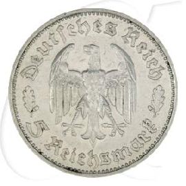 Deutschland Drittes Reich 5 RM 1934 F ss Friedrich von Schiller