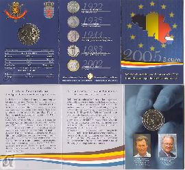 Blister zu Belgien 2 Euro 2005 Gedenkmünze Ökonomische Union