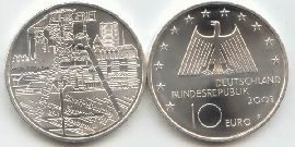 BRD 10 Euro Silber 2003 F Industrielandschaft Ruhrgebiet st