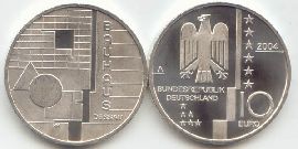 BRD 10 Euro Silber 2004 A Bauhaus Dessau st