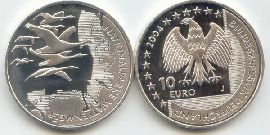 BRD 10 Euro Silber 2004 J Nationalpark Wattenmeer st