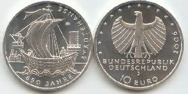 BRD 10 Euro Silber 2006 J 650 Jahre Städtehanse st