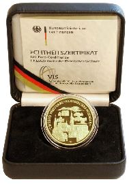 BRD 100 Euro 2006 G vz-st original Weimar Anlagegold 15,55g fein in Münzkassette mit Zertifikat
