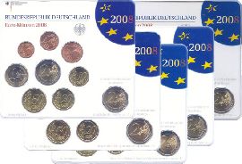 BRD Kursmünzensatz 2008 ADFGJ komplett st OVP