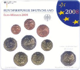 BRD Kursmünzensatz 2008 A st OVP