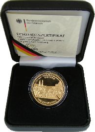 BRD 100 Euro 2008 J vz-st original Goslar Anlagegold 15,55g fein in Münzkassette mit Zertifikat