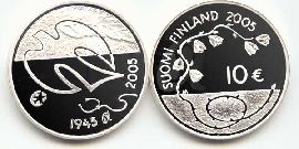 Finnland 10 Euro 2005 PP OVP 60 Jahre Frieden und Freiheit