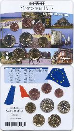 Frankreich Kursmünzensatz 2006 st OVP LA NORMANDIE