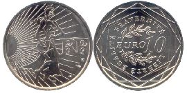 Frankreich 10 Euro Silber 2009 st Säerin / Gerichtshof