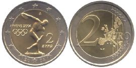Griechenland 2 Euro 2004 Olympia Athen st