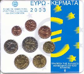 Griechenland Kursmünzensatz (orig., nom. 3,88 Euro) 2003 vz-st