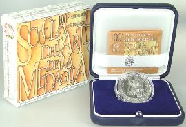 Italien 10 Euro Silber 2007 PP OVP Schule der Medaillienkunst