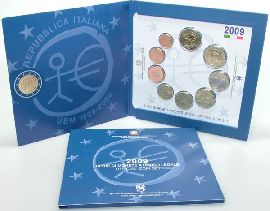 Italien Kursmünzensatz 2009 st OVP incl. 2 Euro EWU/WWU
