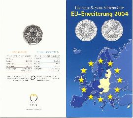 Österreich 5 Euro 2004 hgh OVP Blister EU-Erweiterung