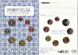 Portugal Kursmünzensatz 2009 st OVP FDC Folder