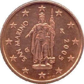 San Marino 2 Cent Kursmünze 2006 st