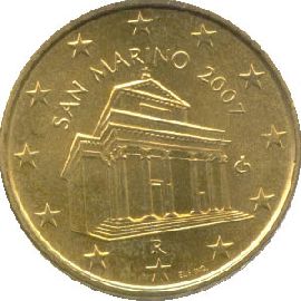 San Marino 10 Cent Kursmünze 2007 st