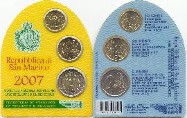 San Marino Kursmünzensatz 2,30 Euro Minisatz 2007 st OVP